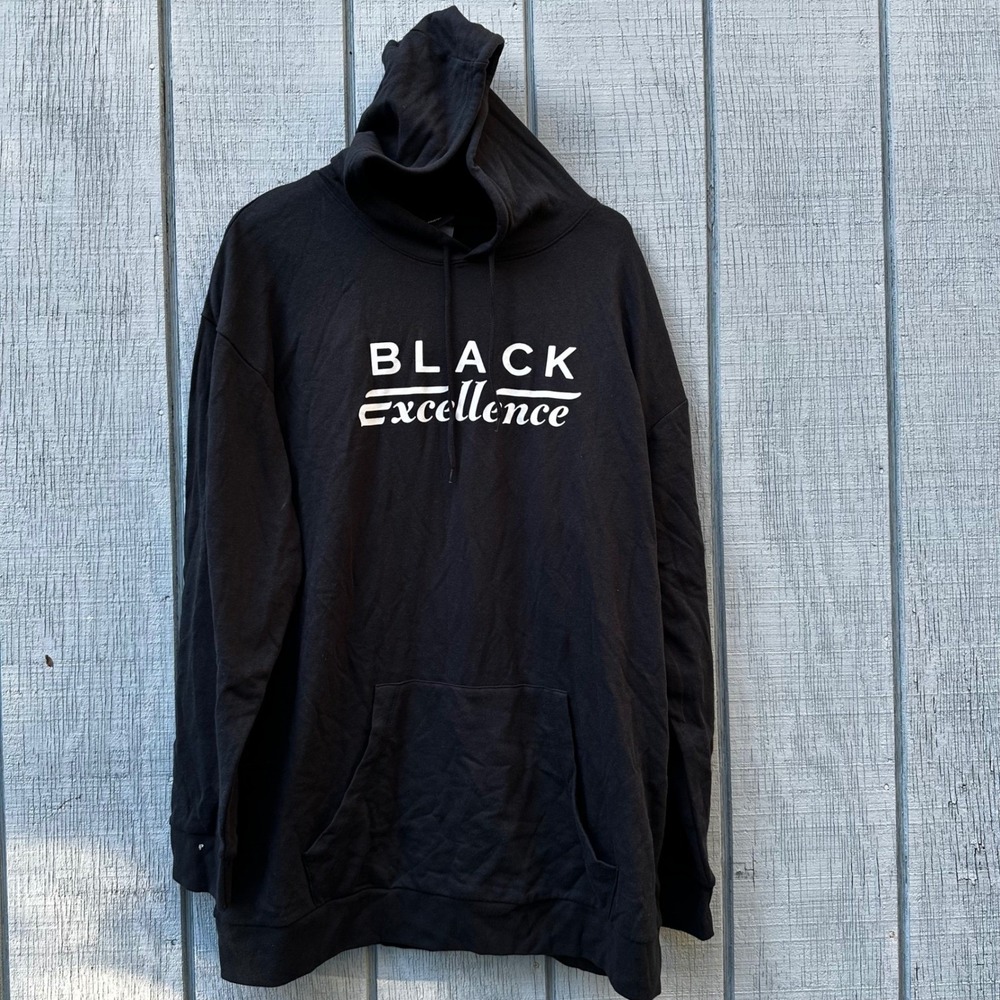 Houston‎ White Black Excellence Graphic Hoodie Sweatshirt XXLT Casual Streetwear